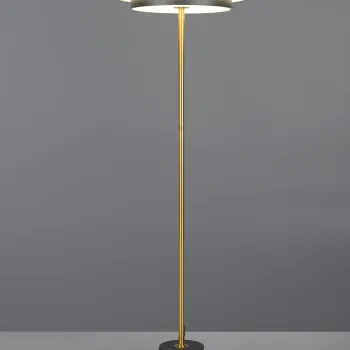 Lampadar Keaton, TRIO, 40x138 cm, 21W, 1x SMD, metal, negru/auriu imagine