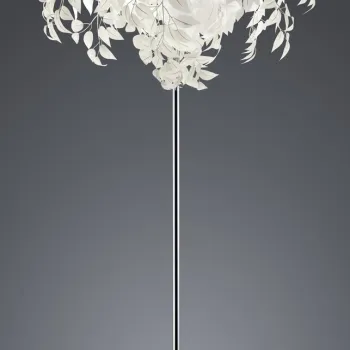 Lampadar Leavy, RL, 70x180 cm, 28W, 3x E14, metal, alb/argintiu imagine