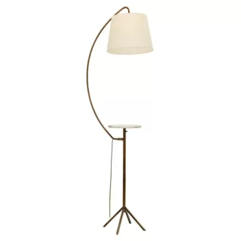 Lampadar, LM-9126-1E, Aurora, 60 x 180 cm, 1 x E27, 60W, crem/aramiu antic imagine