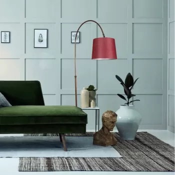 Lampadar, Luin, 534LUN3192, Metal, Crom / Rosu Stacojiu imagine