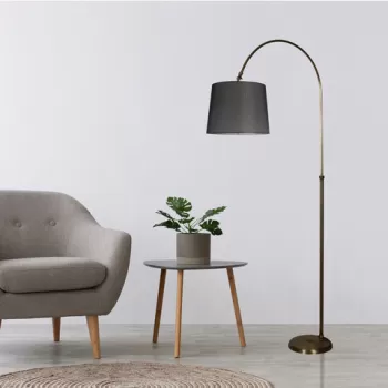 Lampadar, Luin, 534LUN3202, Metal, Negru imagine