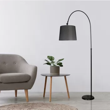 Lampadar, Luin, 534LUN3206, Metal, Negru imagine