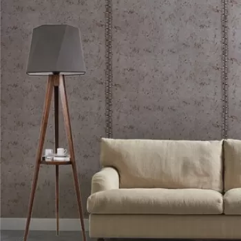 Lampadar, Luin, 534LUN3262, Lemn, Gri inchis/Maro imagine