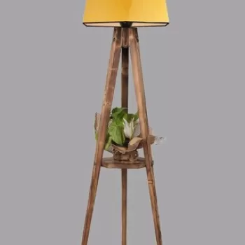 Lampadar, Luin, 534LUN3266, Lemn de brad, Galben mustar imagine