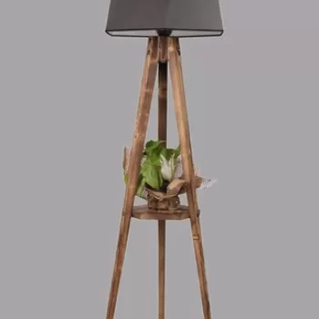 Lampadar, Luin, 534LUN3267, Lemn, Gri inchis imagine