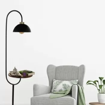 Lampadar, Luin, 534LUN3549, Metal, Negru imagine