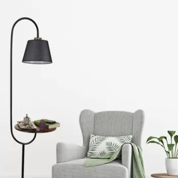 Lampadar, Luin, 534LUN3553, Metal, Negru imagine