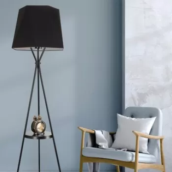 Lampadar, Luin, 534LUN3707, Metal, Negru imagine