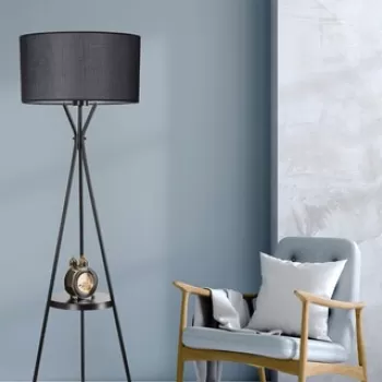 Lampadar, Luin, 534LUN3713, Metal, Negru imagine