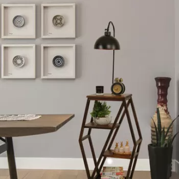 Lampadar, Luin, 534LUN4106, Metal, Negru imagine