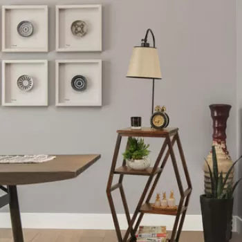 Lampadar, Luin, 534LUN4110, Metal, Bej/Negru imagine