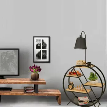 Lampadar, Luin, 534LUN4158, Metal, Negru imagine