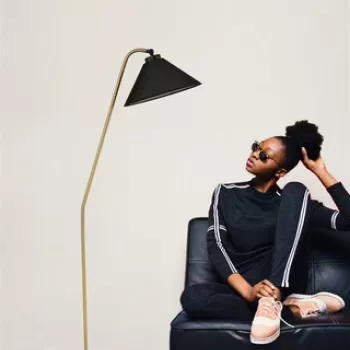 Lampadar, Luin, 534LUN4182, Metal, Negru imagine