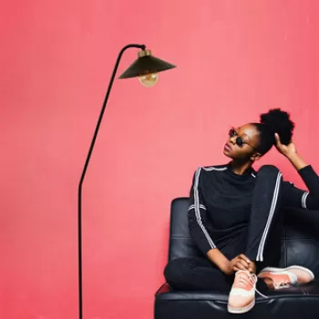 Lampadar, Luin, 534LUN4186, Metal, Negru imagine