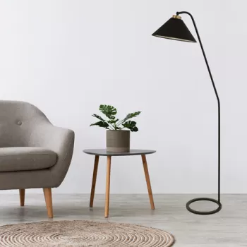 Lampadar, Luin, 534LUN4188, Metal, Negru imagine