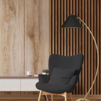 Lampadar, Luin, 534LUN4194, Metal, Negru imagine