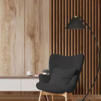 Lampadar, Luin, 534LUN4196, Metal, Negru imagine