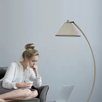 Lampadar, Luin, 534LUN4202, Metal, Gri deschis imagine