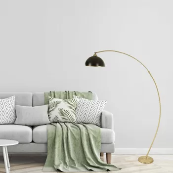 Lampadar, Luin, 534LUN4213, Metal, Aur/Negru imagine