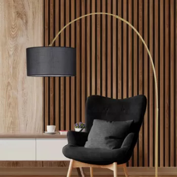 Lampadar, Luin, 534LUN4261, Metal, Negru imagine