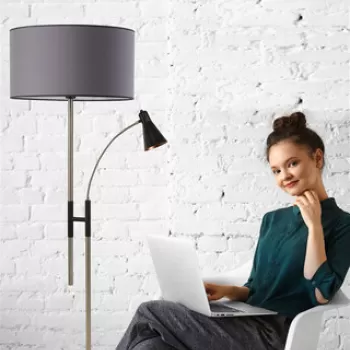 Lampadar, Luin, 534LUN4290, Metal, Antracit imagine