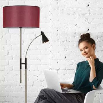 Lampadar, Luin, 534LUN4291, Metal, Rosu claret imagine