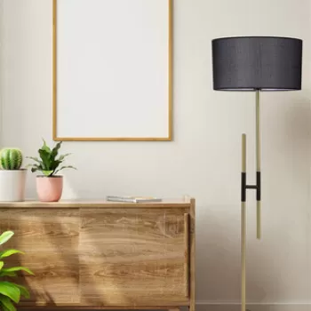 Lampadar, Luin, 534LUN4316, Metal, Negru imagine