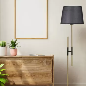 Lampadar, Luin, 534LUN4319, Metal, Negru imagine