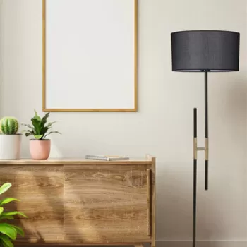 Lampadar, Luin, 534LUN4331, Metal, Negru imagine