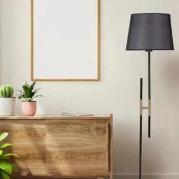 Lampadar, Luin, 534LUN4335, Metal, Negru imagine