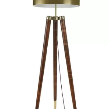 Lampadar, Luin, 534LUN4390, Corp din carpen, Aur / Nuc imagine