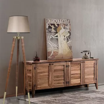 Lampadar, Luin, 534LUN4392, Corp din carpen, Bej / Nuc imagine