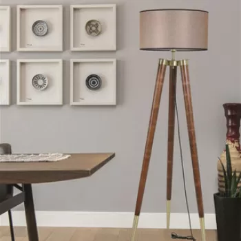 Lampadar, Luin, 534LUN4396, Corp din carpen, Bej / Nuc imagine