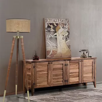 Lampadar, Luin, 534LUN4397, Corp din carpen, Bej / Nuc imagine