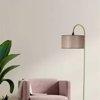 Lampadar, Luin, 534LUN4426, Metal, Bej / Auriu imagine