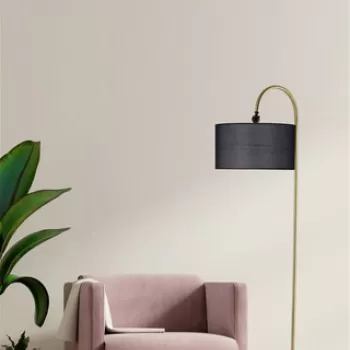 Lampadar, Luin, 534LUN4427, Metal, Aur/Negru imagine