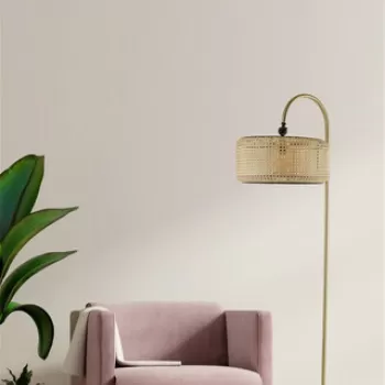 Lampadar, Luin, 534LUN4428, Metal, Bej / Auriu imagine