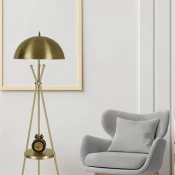 Lampadar, Luin, 534LUN4435, Metal, Auriu imagine