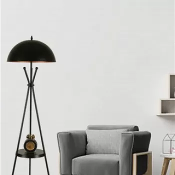 Lampadar, Luin, 534LUN4437, Metal, Negru imagine