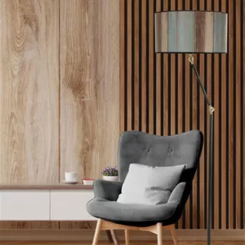 Lampadar, Luin, 534LUN4440, Metal, Nuc / Turcoaz / Bej / Maro imagine