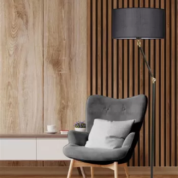 Lampadar, Luin, 534LUN4441, Metal, Negru imagine