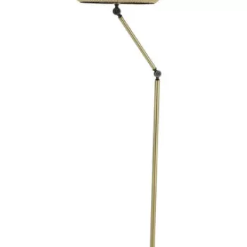 Lampadar, Luin, 534LUN4446, Metal, Aur / Rattan imagine