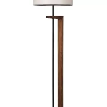 Lampadar, Luin, 8276-4, E27, 60 W, metal/lemn/textil imagine