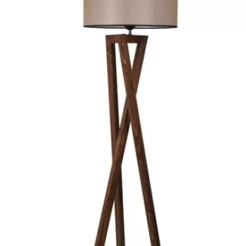 Lampadar, Luin, 8278-3, E27, 60 W, lemn/textil imagine