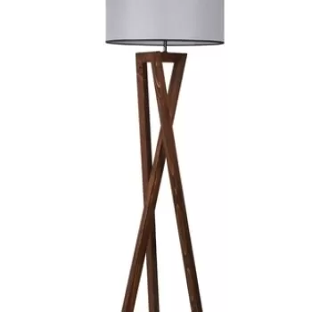 Lampadar, Luin, 8278-4, E27, 60 W, lemn/textil imagine