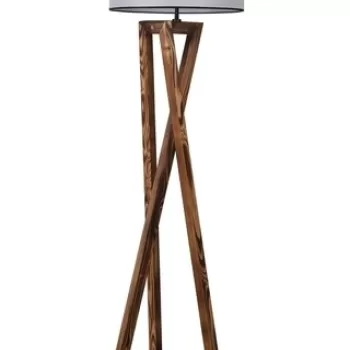 Lampadar, Luin, 8279-3, E27, 60 W, lemn/textil imagine