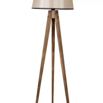 Lampadar, Luin, 8285-6, E27, 60 W, lemn/textil imagine