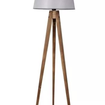Lampadar, Luin, 8285-7, E27, 60 W, lemn/textil imagine
