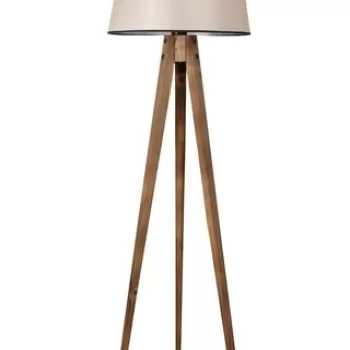 Lampadar, Luin, 8285-8, E27, 60 W, lemn/textil imagine