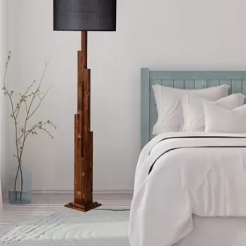 Lampadar, Luin, 8301-1, E27, 60 W, lemn/textil imagine